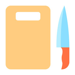 Cutting Board Flat Icon Design