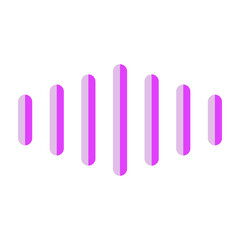 Audio Wave Flat Icon Design