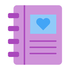 Fototapeta premium Guest Book Flat Icon Design