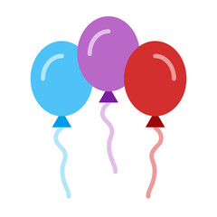 Balloons Flat Icon Design