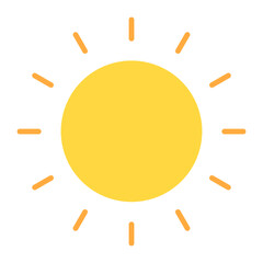 Sun Flat Icon Design