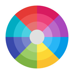 Color Wheel Flat Icon Design