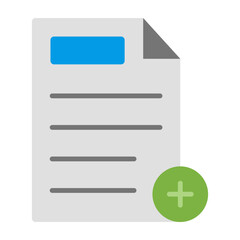 Obraz premium New Document Flat Icon Design