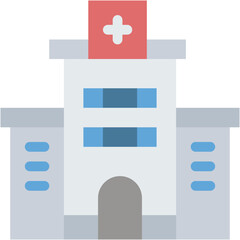 Vector Icon Clinic, Hospital, Medical, Health Clinic, Healthcare, Building