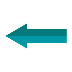 Left Arrow Flat Icon Design