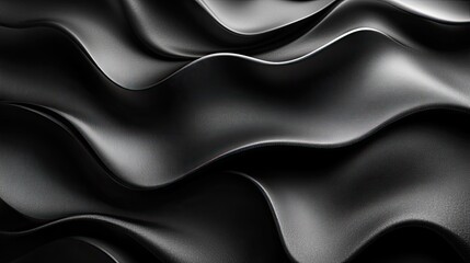 Obraz premium Abstract black wavy background.