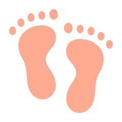 Footprint Flat Icon Design