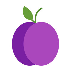 Plum Flat Icon Design