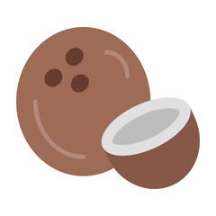 Coconut Flat Icon Design