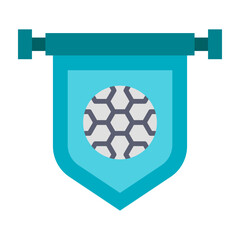 Obraz premium Football Banner Flat Icon Design