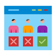 Electronic Voting Flat Icon Design