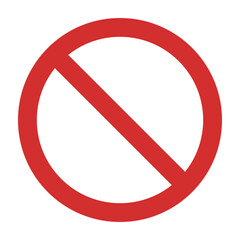 Forbidden Sign Flat Icon Design