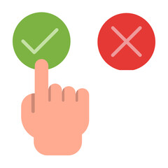 Vote Yes Flat Icon Design