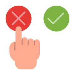 Obraz premium Vote NO Flat Icon Design