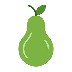 Pear Flat Icon Design