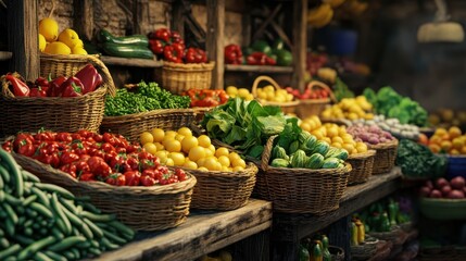The Colorful Vegetable Market