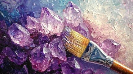 Obraz premium Art creation using sugar crystals for promoting healthy lifestyle