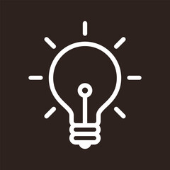 Bulb icon, light bulb sign, lamp symbol, ideas and innovation concept