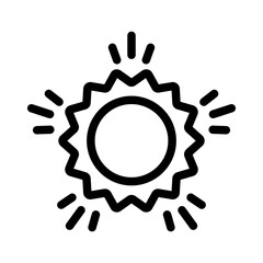 sunny weather outline style