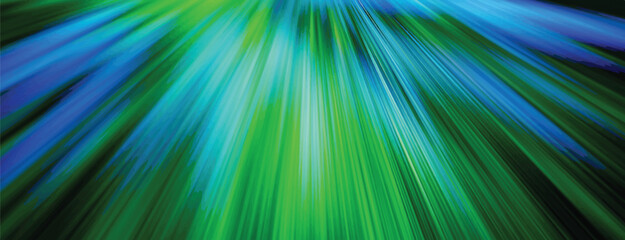 Fototapeta premium Multicolor light abstract pattern.. Blurred motion. Hyperspace motion in galaxy. Starburst. Panoramic illustration