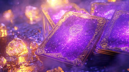 Health predictions in tarot cards with medieval mysticism aesthetic