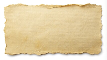 Fototapeta premium Cream torn paper with rough edges and textured surface , texture, torn, ripped, beige, vintage, background, distressed, old, paper