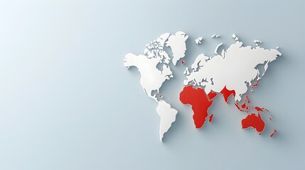 Naklejka premium A 3D digital depicting a global business growth and international expansion strategy showcasing a dynamic world map with technology driven elements representing the corporate planning finance