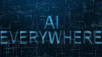 AI everywhere text technology data line