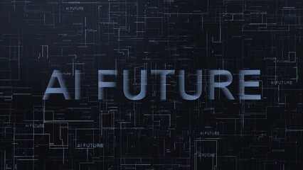 AI Future text technology data line