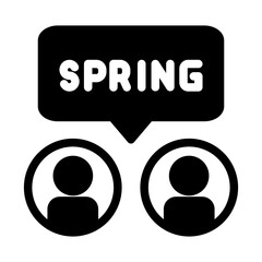 people spring glyph style