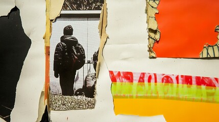 pop collage illustration Abstract creative retro but contemporary pop art collage concept Generative AI	
