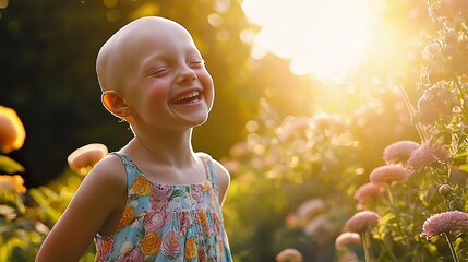 a child with oncology being treated in a hospital, helping children