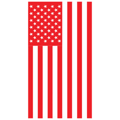 American flag on white background USA flag vertical American flag , red USA flag