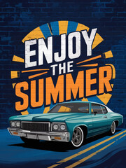 ENJOY THE SUMMER T-Shirt Design in Vector