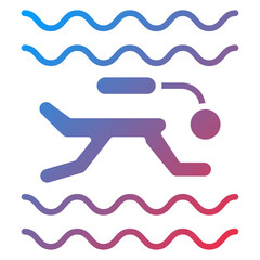 Scuba Diving icon style