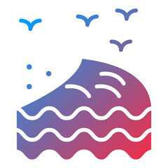 Obraz premium Ocean Wave icon style