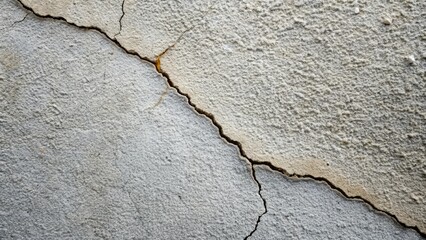 Obraz premium Close-up detailed texture of cracks in concrete wall , cracked, weathered, rough, damaged, background, surface, close-up, abstract