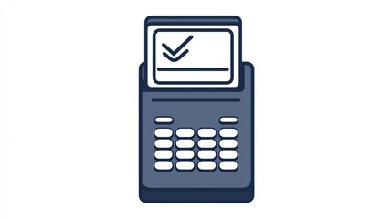 Obraz premium Modern payment processing symbolized in a sleek glyph icon.