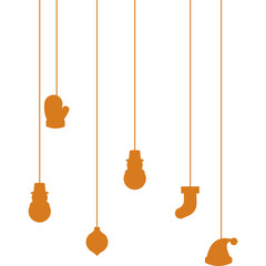 Naklejka premium Hanging Christmas Decoration