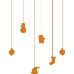 Naklejka premium Hanging Christmas Decoration