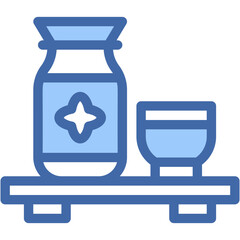 Vector Icon Sake, Typical, Drink, Beverage, Drinking, Cup