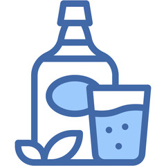 Vector Icon Herbal Liquor, Drink, Beverage, Bottle, Alcoholic Drink, Drinking