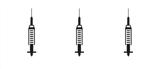 Fototapeta premium Sharp and clean glyph icon depicting a syringe, designed for medical use.