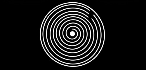 Detection radar represented in a modern glyph icon, symbolizing scanning technology.