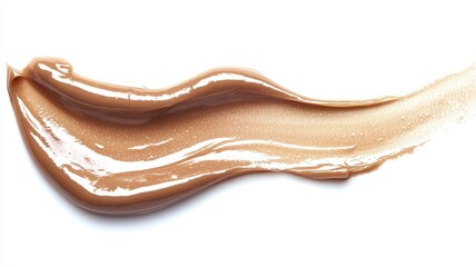 Bottles of makeup foundation,Collection of skin foundation bottles in different shades and samples on color background,makeup essentials,Liquid foundation and swatche,copy space.