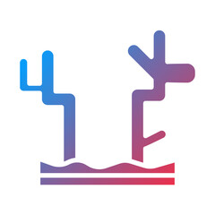 Obraz premium Coral Reef icon style