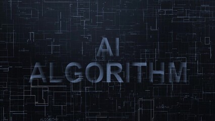 AI algorithm text data line technology background