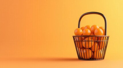 Naklejka premium Shopping basket with complementary goods, cross-selling success, 3D illustration