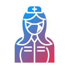 Nurse with Mask icon style