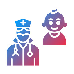 Pediatric Nurse icon style